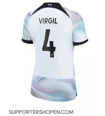 Liverpool Virgil van Dijk #4 Borta Matchtröja Dam 2022-23 Kortärmad
